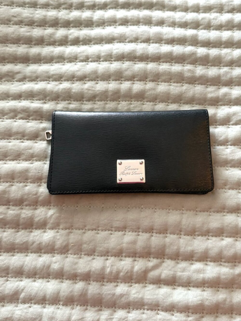 Lauren Ralph Lauren Black Leather Bifold Wallet - Picture 1 of 4